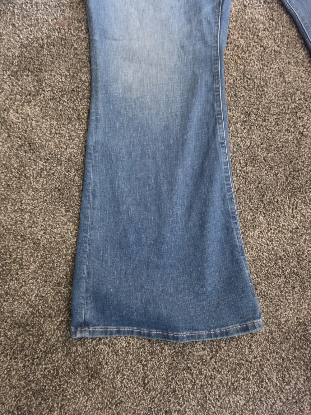 American Eagle Outfitters Curvy Super High-Waisted Flare Jeans Blue Waist 34W x